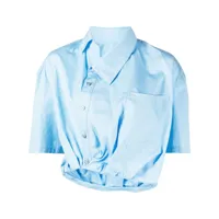 jnby chemise asymétrique à manches courtes - bleu
