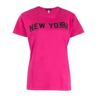 r13 t-shirt en coton à texte imprimé - rose
