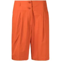 aspesi short en coton à taille haute - orange