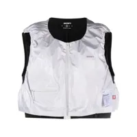 satisfy gilet modular thermal à coupe crop - argent
