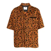 marine serre chemise à imprimé oriental towel - orange