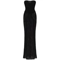 dolce & gabbana x kim robe longue à design corset - noir