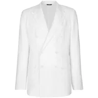 dolce & gabbana veste de costume à boutonnière croisée - blanc