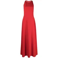 safiyaa robe longue à design sans manches - rouge