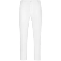 dolce & gabbana pantalon de costume à logo brodé - blanc