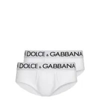 dolce & gabbana lot de deux boxers à logo imprimé - blanc