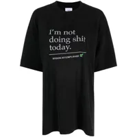 vetements t-shirt not doing à slogan imprimé - noir