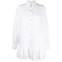 aje robe-chemise lotus en lin - blanc