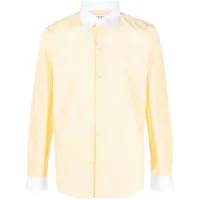 fursac chemise à col pointu - jaune