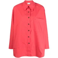 low classic chemise en coton à boutonnière - rose
