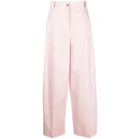 the mannei pantalon ample à taille haute - rose