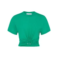 rabanne t-shirt froncé à manches courtes - vert