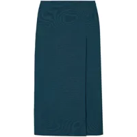 tory burch jupe mi-longue à taille haute - bleu