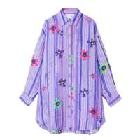 az factory robe-chemise à fleurs - violet