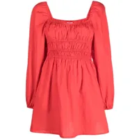 faithfull the brand robe courte à encolure carrée - rouge