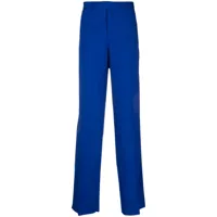 versace pantalon de costume à coupe ample - bleu