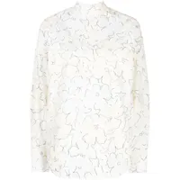plan c t-shirt en coton à fleurs - blanc