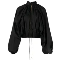 patou veste bomber couture zippée - noir