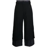plan c pantalon ample à design superposé - noir