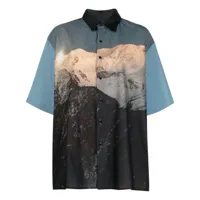 barbara bologna chemise en coton à imprimé graphique - bleu