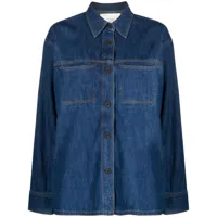 studio nicholson chemise en jean à poches poitrine - bleu
