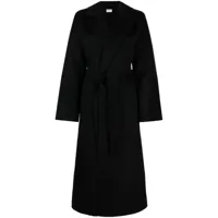 p.a.r.o.s.h. manteau en laine à taille ceinturée - noir