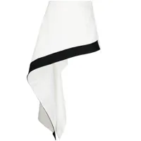 sacai jupe mi-longue à design asymétrique - blanc
