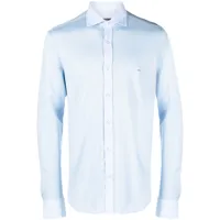 paul & shark chemise en coton à logo brodé - bleu