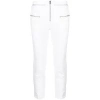 isabel marant jean crop à détails de zips - blanc