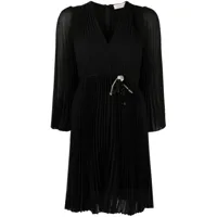 zimmermann robe courte sunray à design plissé - noir