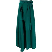 christian wijnants jupe mi-longue silva à taille nouée - vert