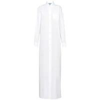 prada robe-chemise à coupe longue - blanc