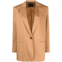 the andamane blazer oversize guia à simple boutonnage - marron