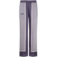 balmain pantalon droit à imprimé vertical - violet