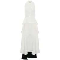 victoria beckham robe drapée - blanc