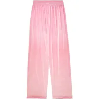 balenciaga pantalon en velours à coupe ample - rose