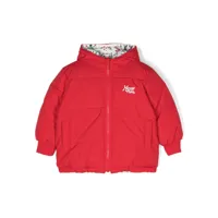 kenzo kids veste matelassée à design réversible - rouge