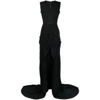 maticevski robe longue à design drapé - noir