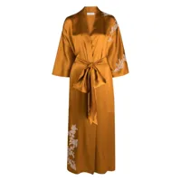 carine gilson veste d'inspiration kimono calais-caudry longue en dentelle - orange