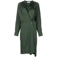 lemaire robe mi-longue à design asymétrique - vert