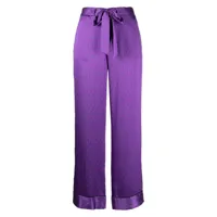 kiki de montparnasse bas de pyjama handcuff en soie - violet