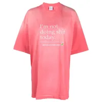 vetements t-shirt à slogan brodé - rose