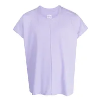 homme plissé issey miyake t-shirt en coton à col rond - violet