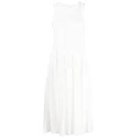 b+ab robe plissée à volants - blanc