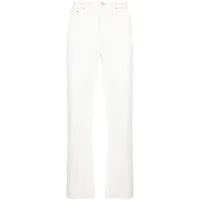 toteme jean en coton biologique à coupe ample - blanc