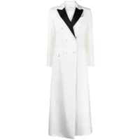 p.a.r.o.s.h. manteau bicolore ceinturé - blanc