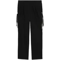 undercover pantalon droit à détails de zips - noir