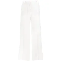 alberto biani pantalon de tailleur à coupe évasée - blanc
