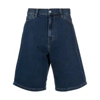 carhartt wip short en jean à patch logo - bleu