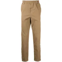 undercover pantalon droit à détails de zips - marron